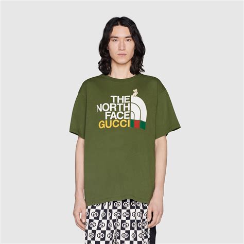 tnf x gucci t shirt|Gucci north face jacket price.